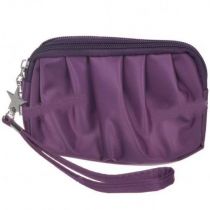 Фиолетовая водонепроницаемая косметичка с ремешком