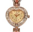Женские наручные кварцевые часы с модным золотистым браслетом