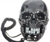 Домашний стационарный телефон в виде черепа