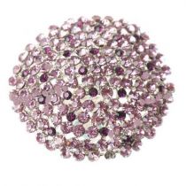 Регулируемое коктейльное кольцо с фиолетовыми австрийскими кристаллами из аметиста