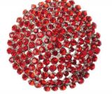 Регулируемое коктейльное кольцо с красными австрийскими кристаллами из аметиста